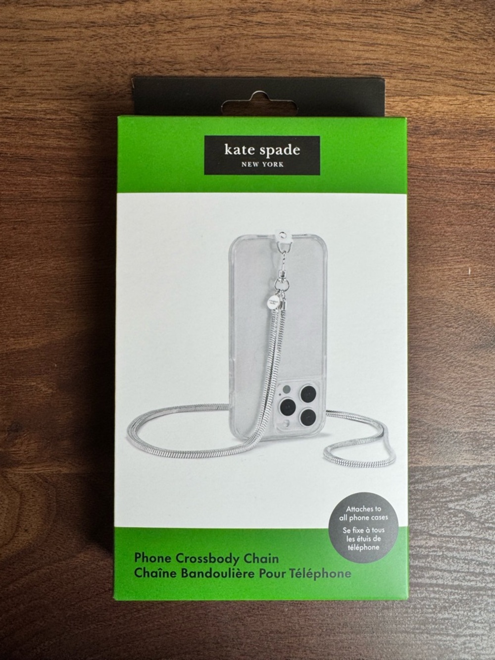 NWT Kate Spade Phone Crossbody - Heart of Silver Universal Fit